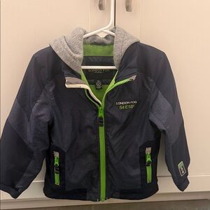 London Fog Kids' Navy and Green Raincoat